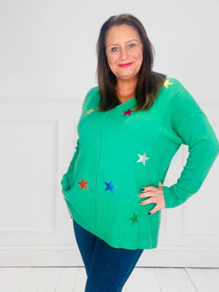 Stella Green Star Jumper (One Size Fits 