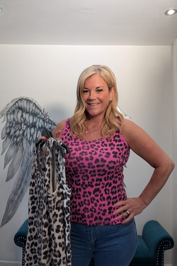 Vickie Animal Print Vest Top (One Size 8-12)