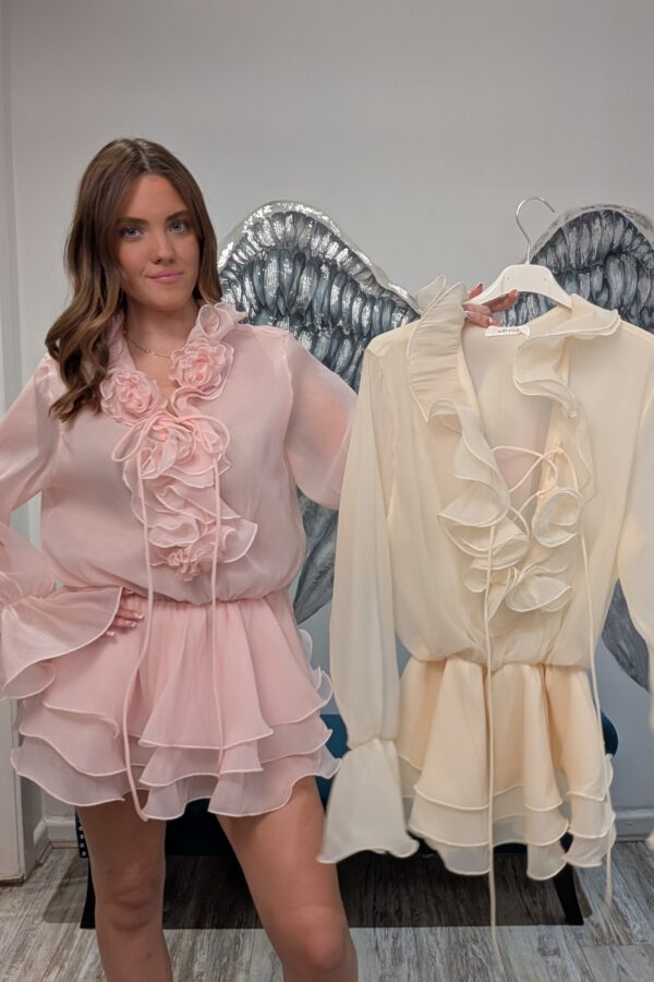 Dream Ruffle Flower Dress/ Shirt (One Size 8-12)