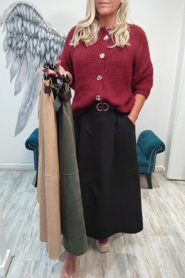 Sonya Suedette Skirt (One Size 12-16)