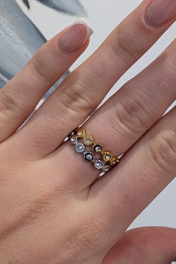 Violet Adjustable Ring (Gold & Silver)