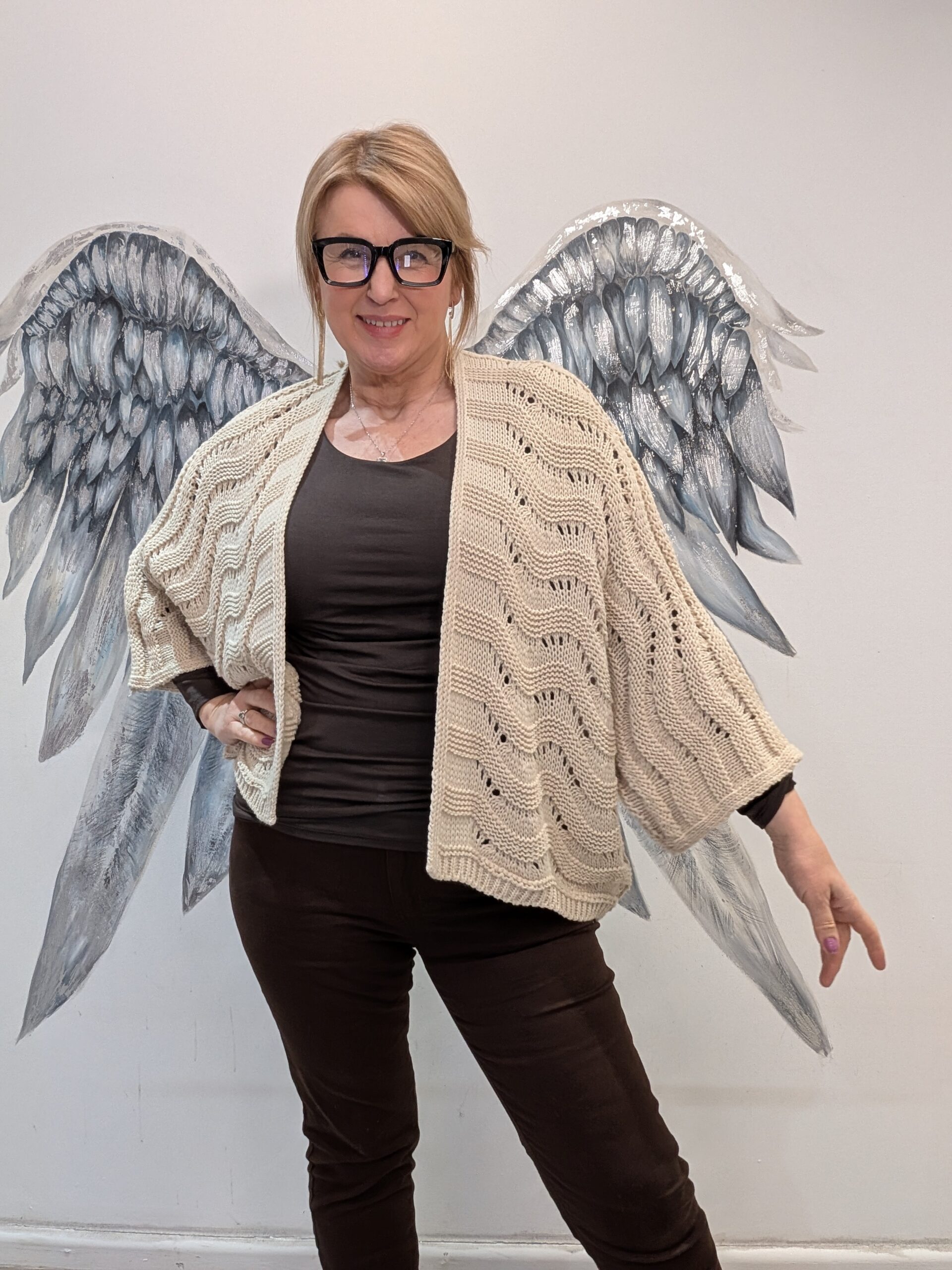 Cardigan rayé noir et blanc - Madame Yilna
