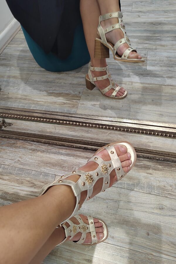 Solange Gold Detail Sandals (Individually Sized)