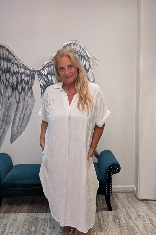 Crete Summer Shirt Dress (M/L Fits Size 14 to 20)
