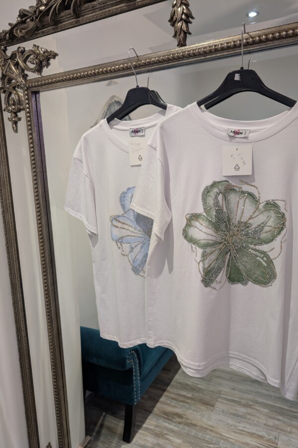 Aggy Flower Design T'Shirt (One Size Fits 10 to 16)
