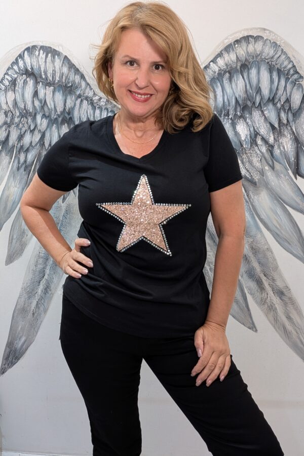 Miss Charm V Neck T-Shirt (Individually Sized s/m & l/xl)