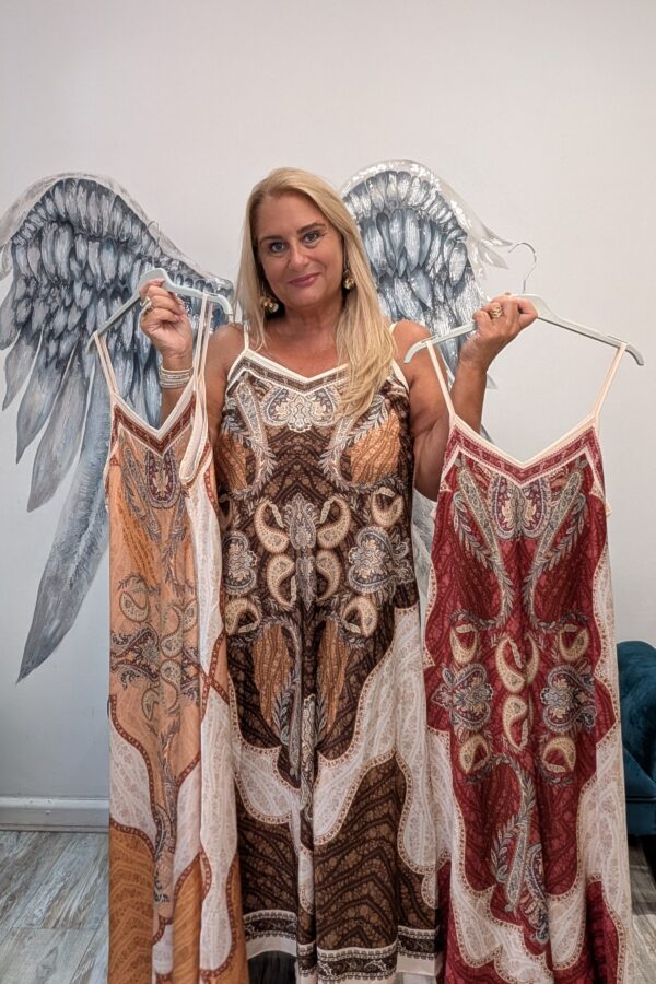 Sienna Scarf Print Dress (One Size fits 10-18)