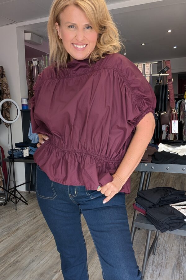 Jess Top Available in Beige & Burgundy (One Size Fits 12 to 20)