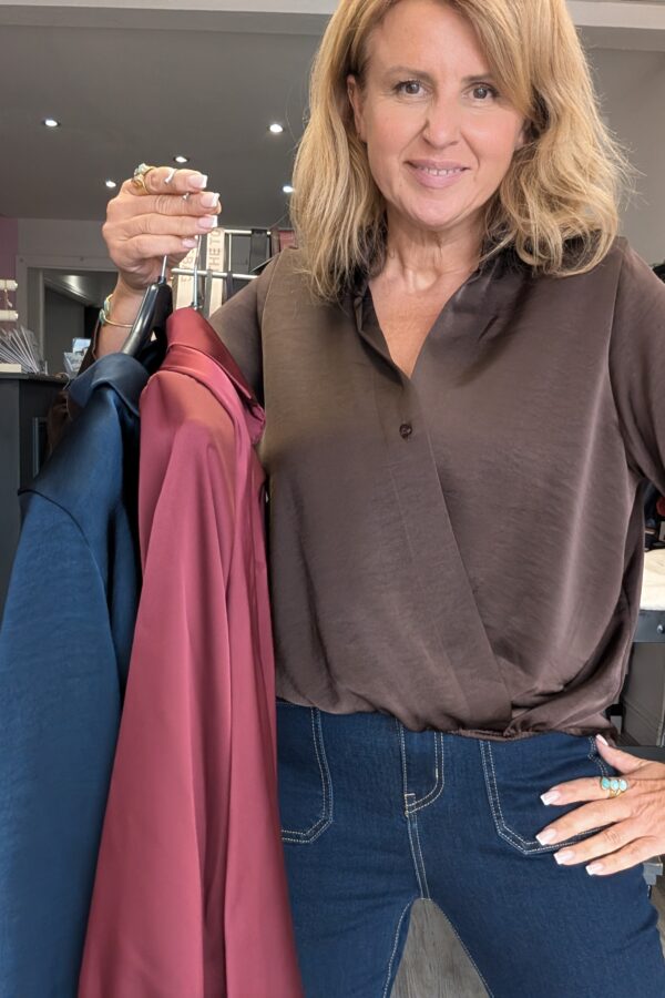Claudia Crossover Blouse (One Size Fits 10 to 14)
