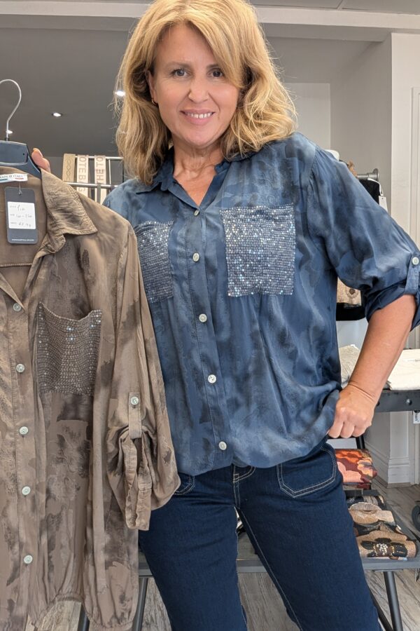Pia Sparkle Pocket Shirt (One Size Fits 10 to 16)