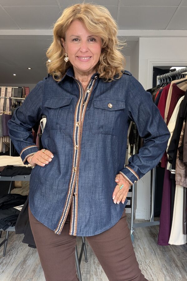 Yvette Denim Shirt (One Size Fits 10 to 14)