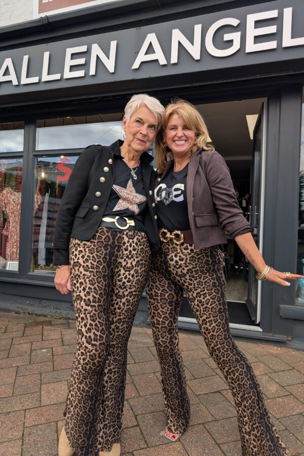 Tara Leopard Print Soft Touch Flare Leggings (Sizes 8-12 & 12 to 16)