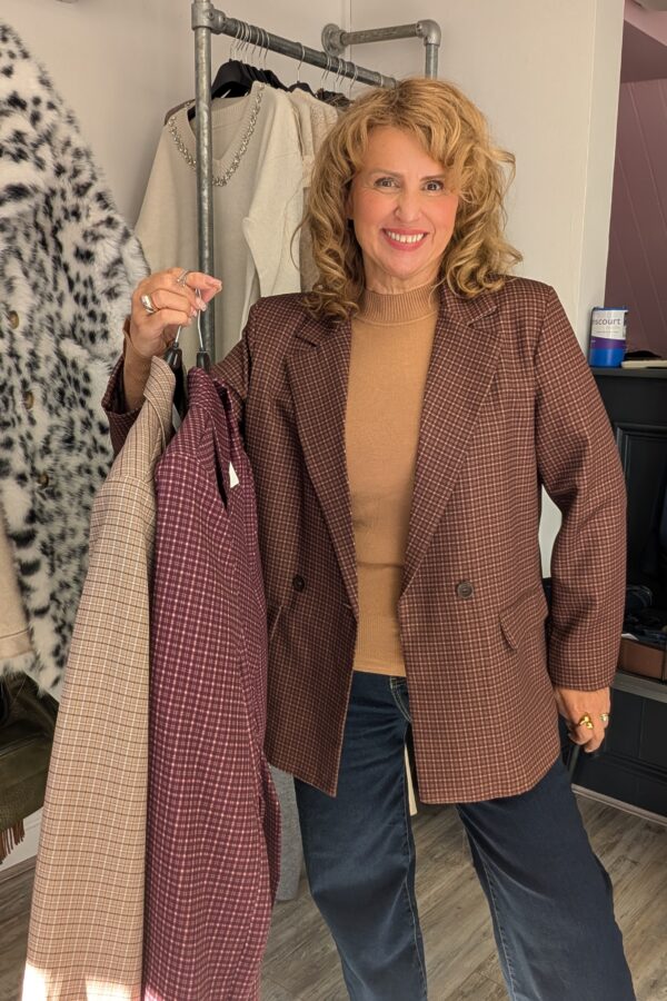 Veronica Checked Blazer (2 Sizes 10/12 & 14/16)